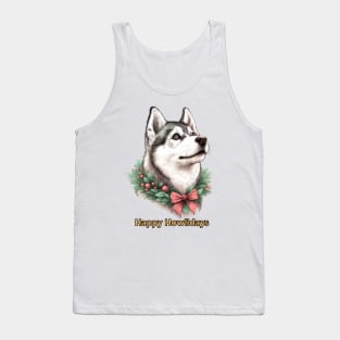 Happy Howlidays Husky Tank Top